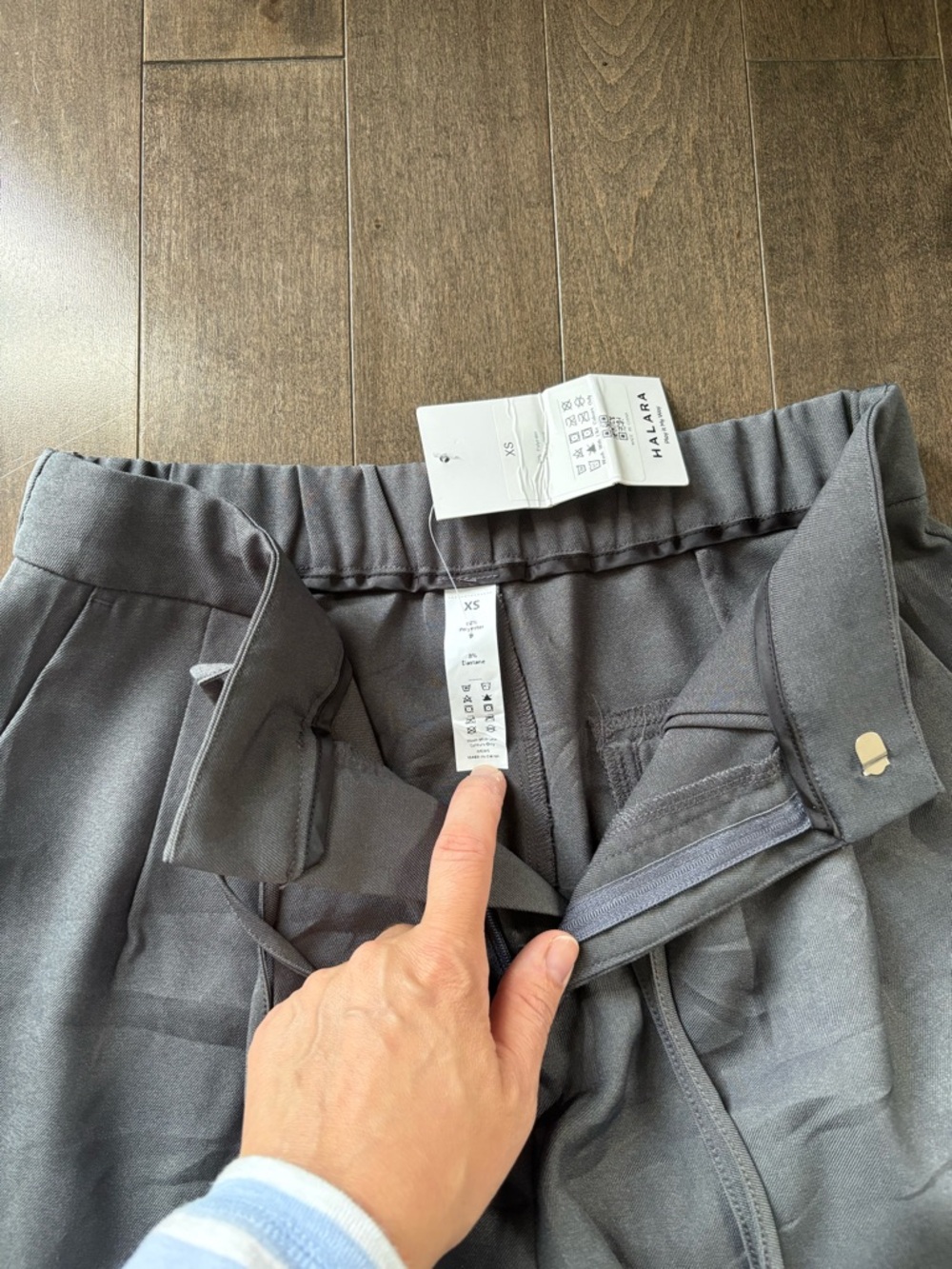 NWT Halara Gray High Waisted Tailored Dress Shorts XS Pockets Casual - Picture 3 of 6